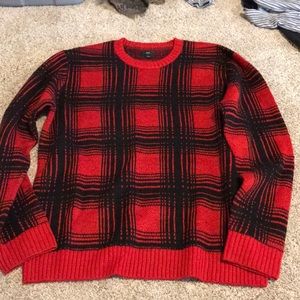 plaid obey sweater.